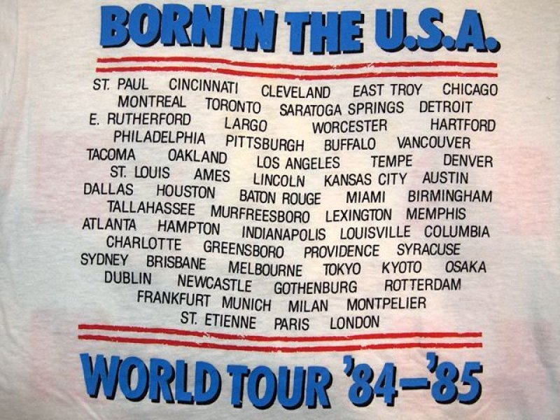 画像2: 1980s【ブルーススプリングスティーン】ツアーTシャツ〝BORN IN THE USA〟