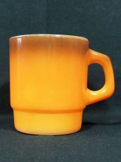 画像1: 60s-70s【FireKing】スタッキングマグ・オレンジ (1)