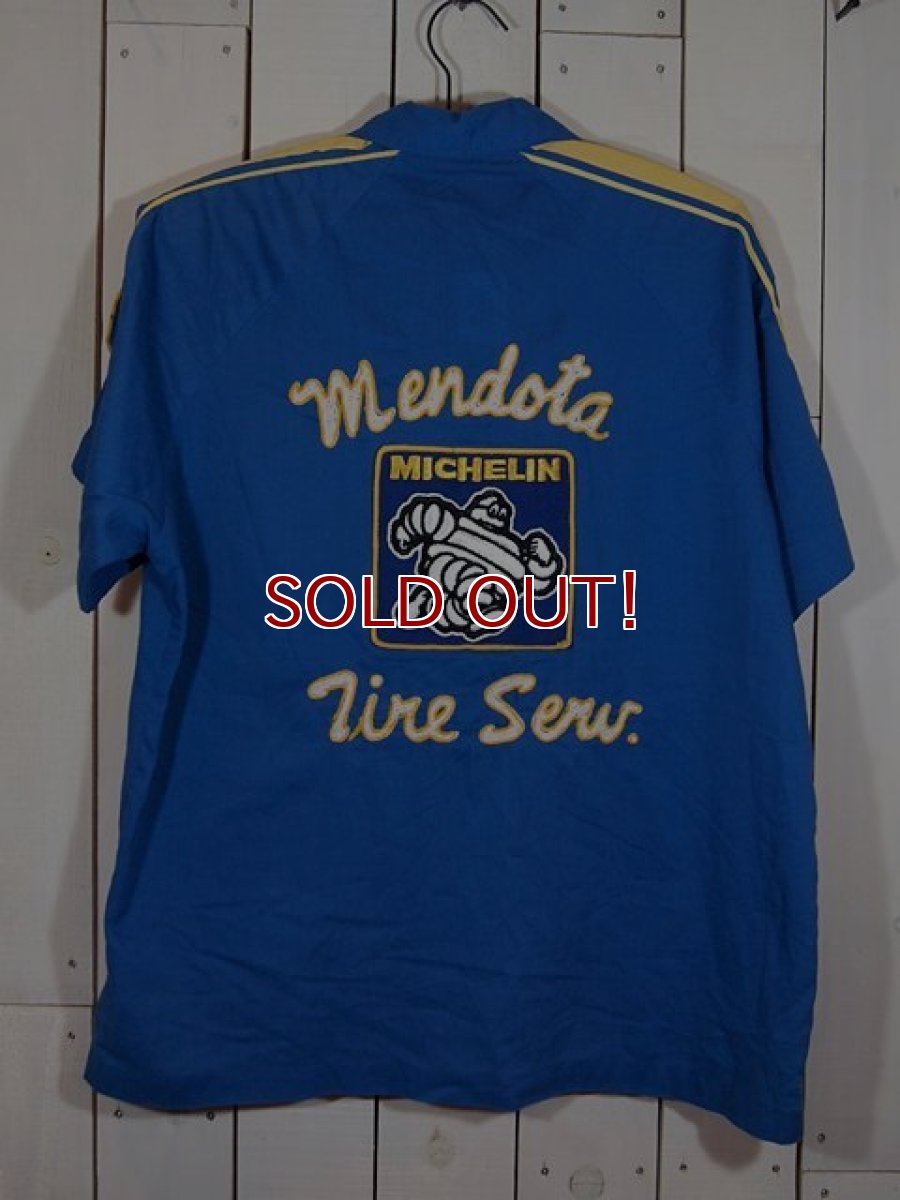 画像1: 1970s【Swingster】刺繍ボーリングシャツ　〝MICHELIN〟 (1)