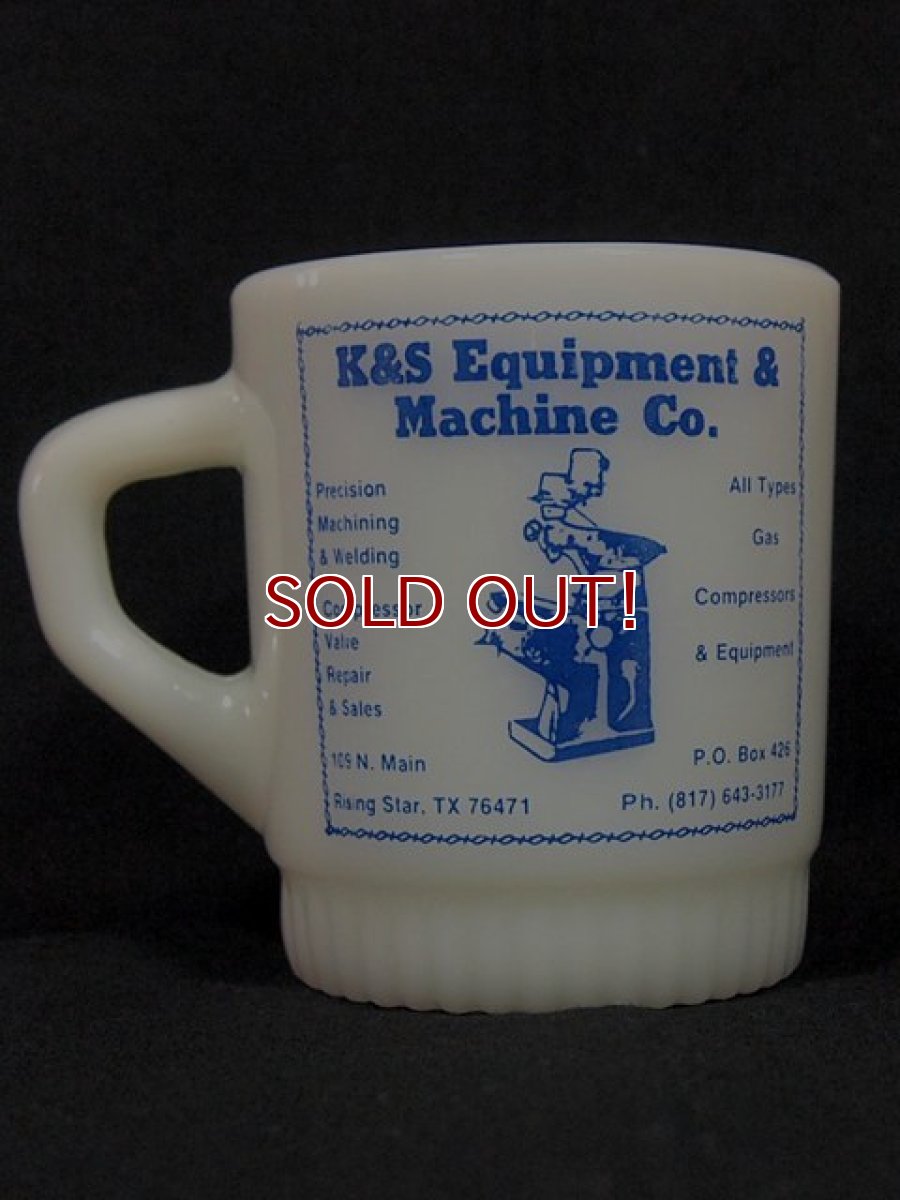 画像3: 60s-70s【FireKing】リブボトムマグ・K&S Equipment＆Machine Co. (3)