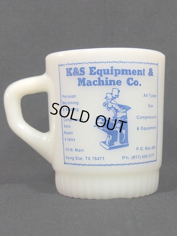 画像3: 60s-70s【FireKing】リブボトムマグ・K&S Equipment＆Machine Co.