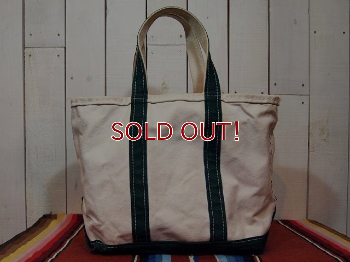 画像4: 1990s【L.L.Bean】BOAT AND TOTE BAG〝ZIP TOP〟オフホワイト×グリーン (4)