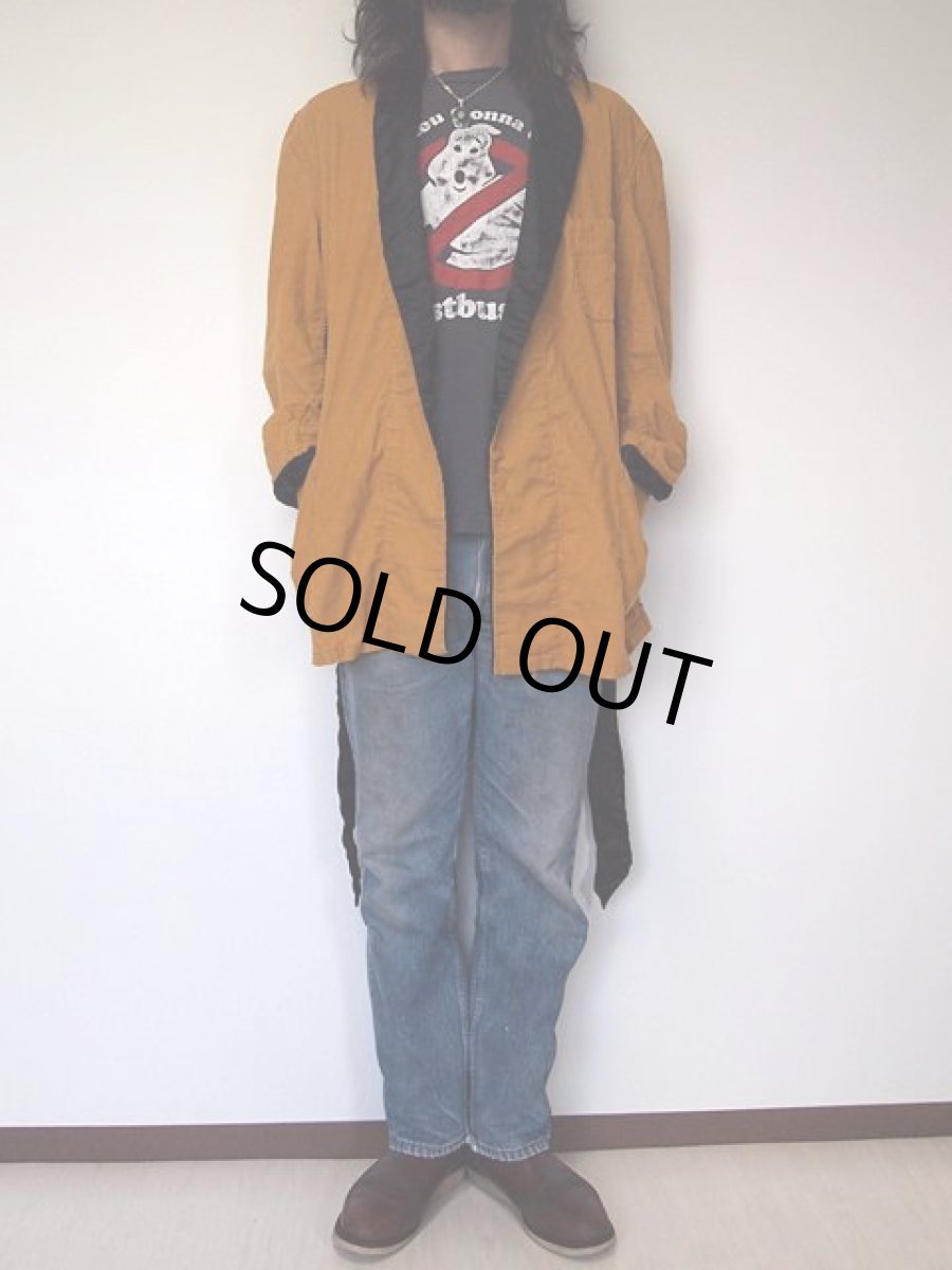 画像1: 1960sサテン×コーデュロイツートンガウン (1)