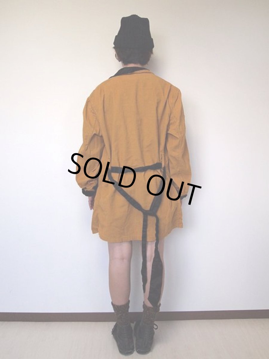 画像4: 1960sサテン×コーデュロイツートンガウン (4)