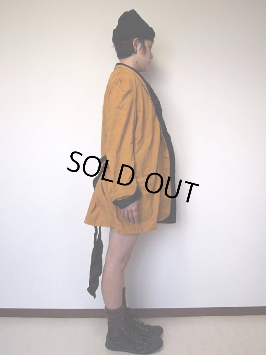 画像3: 1960sサテン×コーデュロイツートンガウン (3)