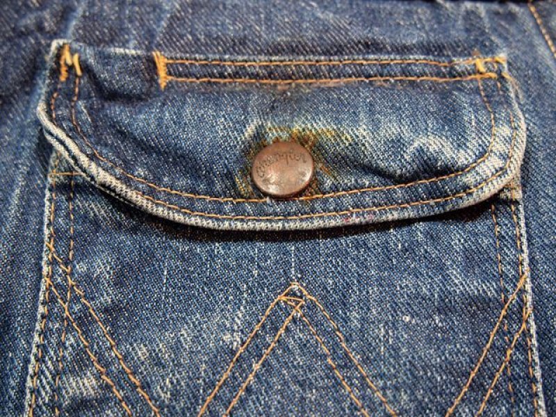 1960s【Wrangler】縦ベル111MJデニムジャケット Size34 - 古着屋