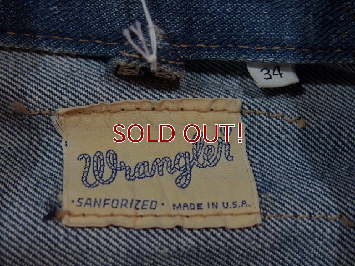 画像3: 1960s【Wrangler】24MJZデニムジャケット　Size34 (3)