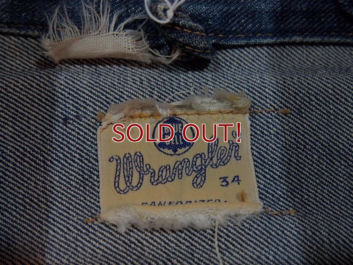 画像3: 1960s【Wrangler】縦ベル111MJデニムジャケット　Size34 (3)