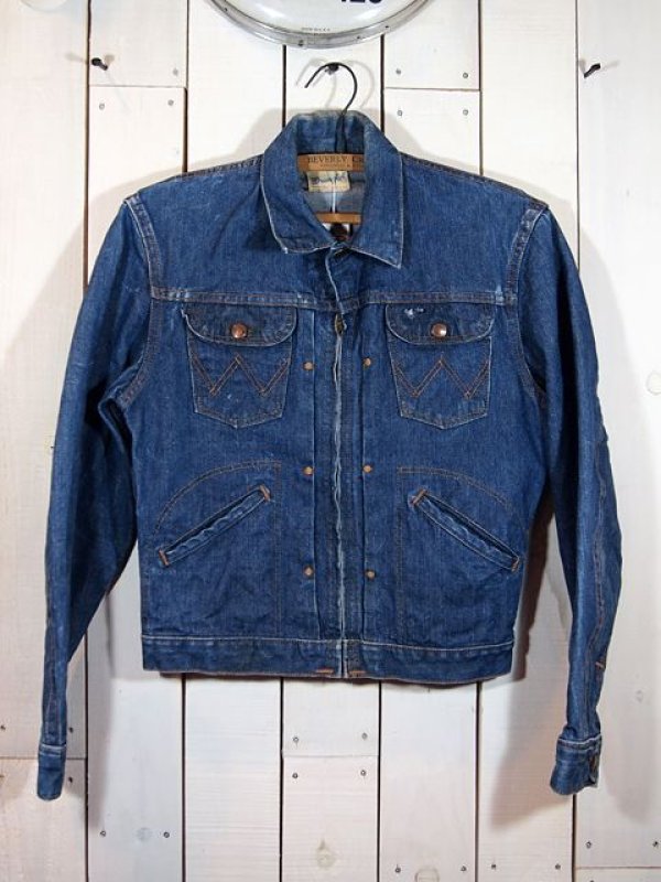 1960s【Wrangler】24MJZデニムジャケット Size34 - 古着屋HamburgCafe