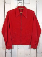 画像1: 1950s【DAN RIVER】コットンジャケット CROWNスプリングZIP (1)