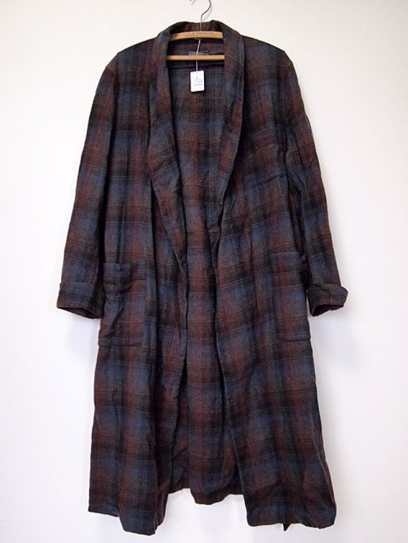 画像1: 1970s【PENDLETON】オンブレーチェックウールガウン