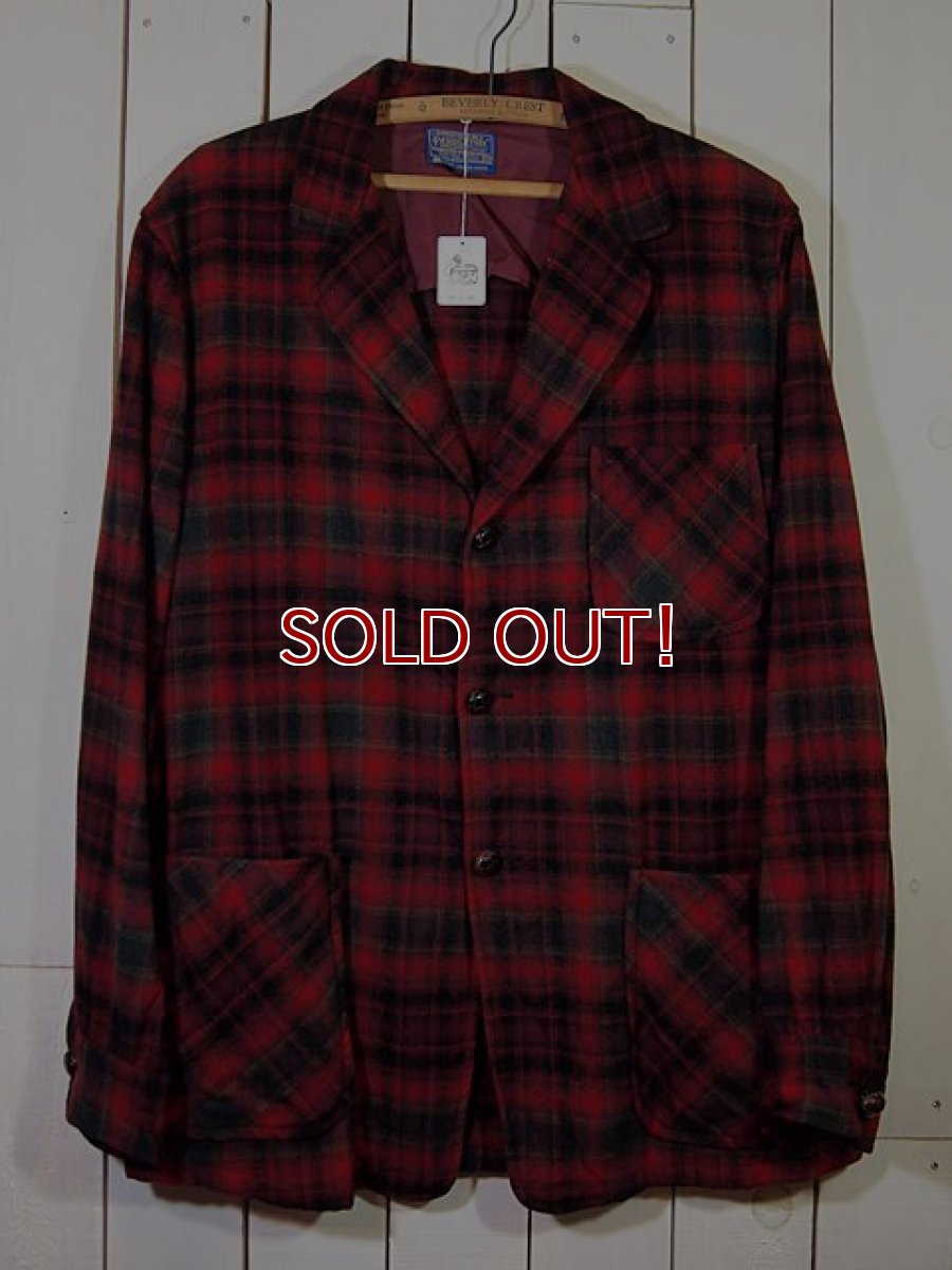 画像1: 1960s【PENDLETON】オンブレーチェックウールジャケット (1)