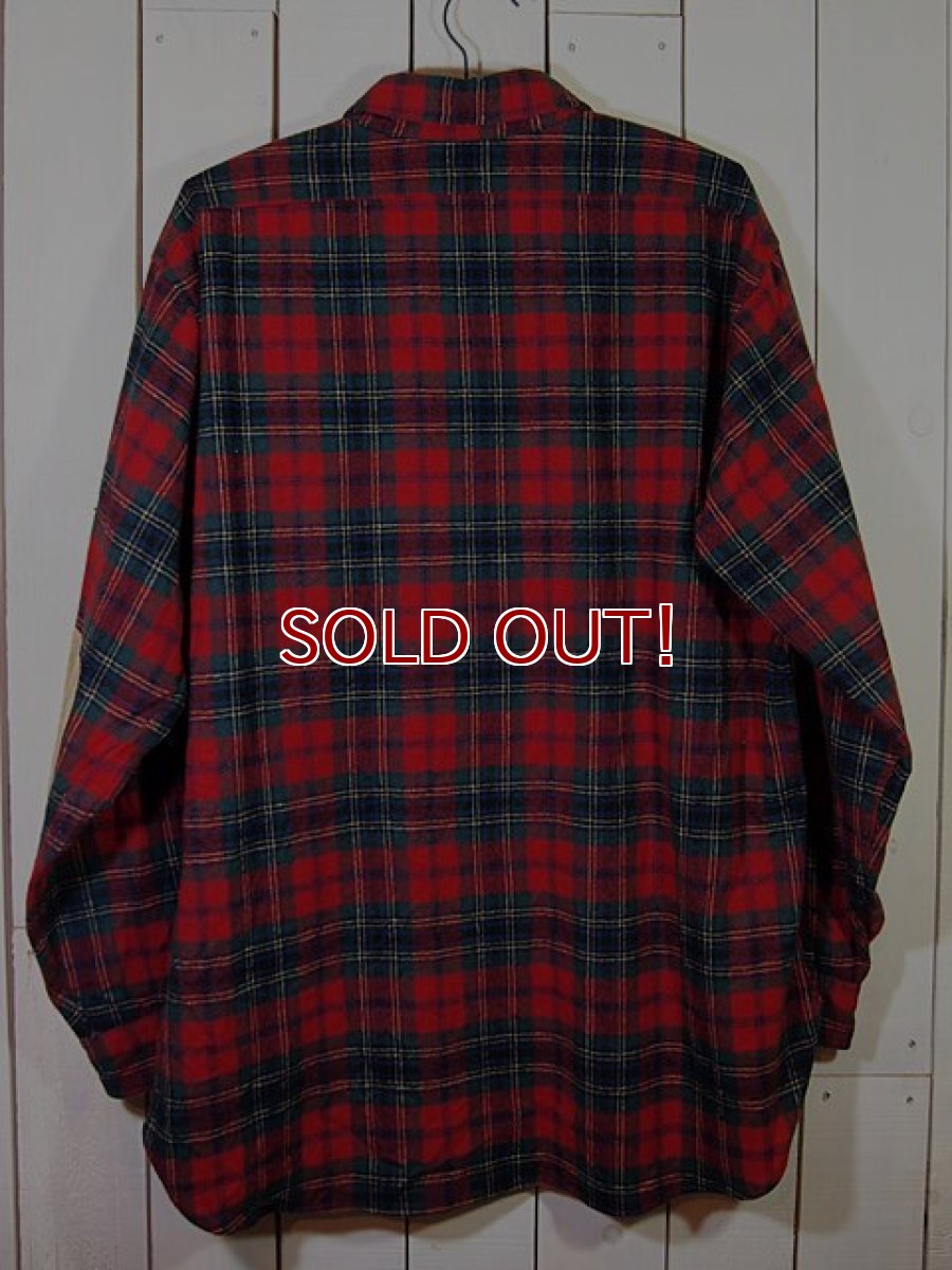画像2: 1970s【PENDLETON】エルボーパッチ付きウールシャツ (2)