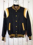 画像1: 1960sブラックメルトンスタジャン (1)