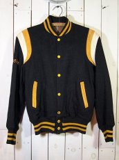 画像1: 1960sブラックメルトンスタジャン (1)