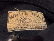 画像3: 1960s【WHIT BEAR】黒メルトンロングスタジャン (3)