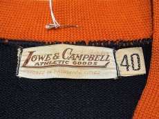 画像3: 1940s【LOWE&CAMPBELL】ツートンレタードカーディガン　黒×オレンジ (3)