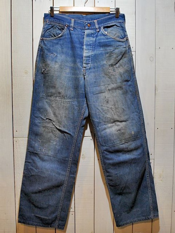 希少廃盤 フェローズ STUBBORN デニムペインターパンツ W32 1940sデニムペインターパンツ w32 - 古着屋HamburgCafe