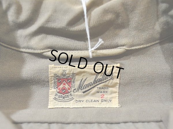 画像3: 1940s【Manhattan】ギャバジンシャツ