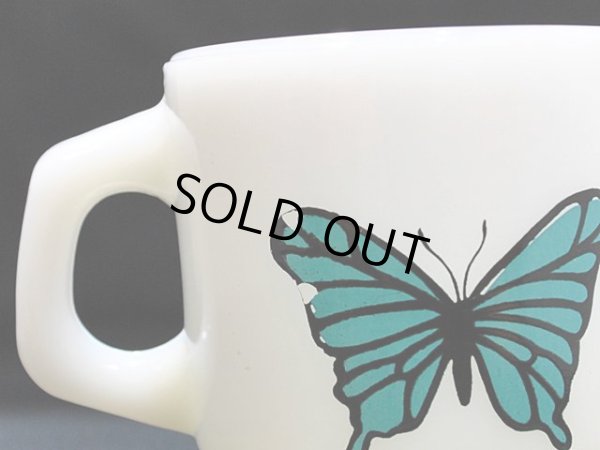 画像7: 70s-80s【FireKing】スタッキングマグ・バタフライ(青)