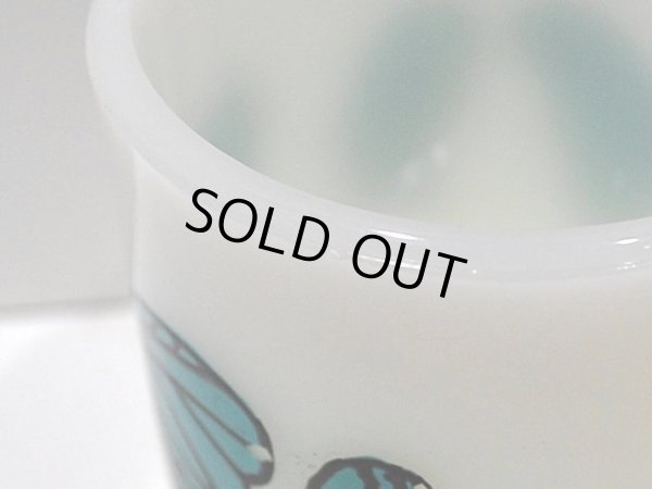 画像8: 70s-80s【FireKing】スタッキングマグ・バタフライ(青)