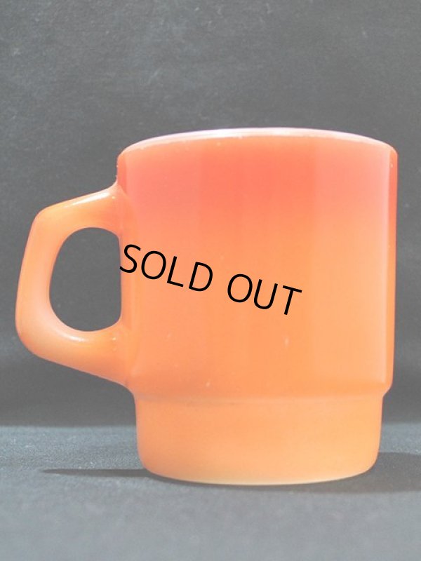 画像3: 60s【FireKing】スタッキングマグ・オレンジグラデーション