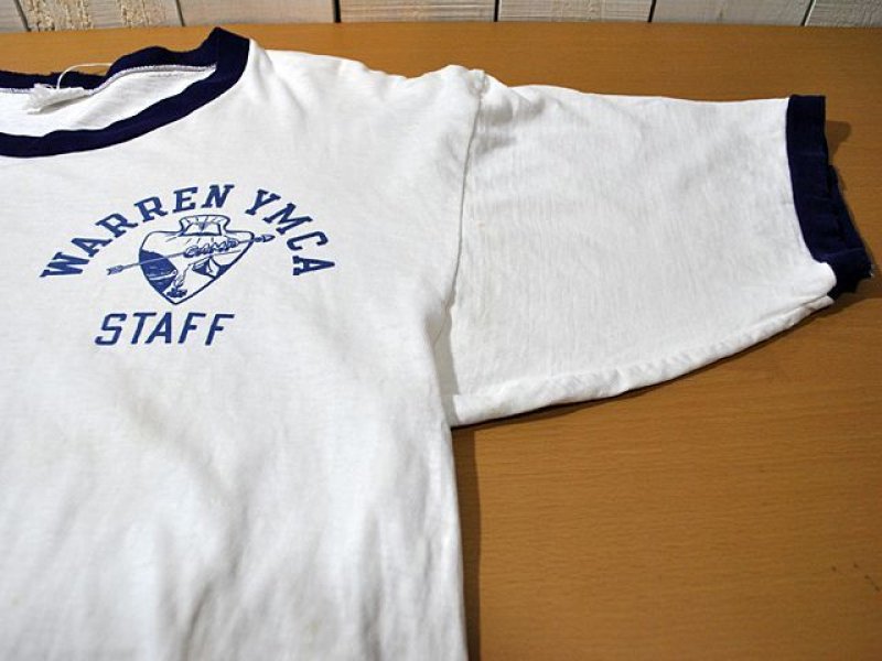 1960s【Champion】YMCA染込みリンガーTシャツ プロダクツタグ - 古着屋