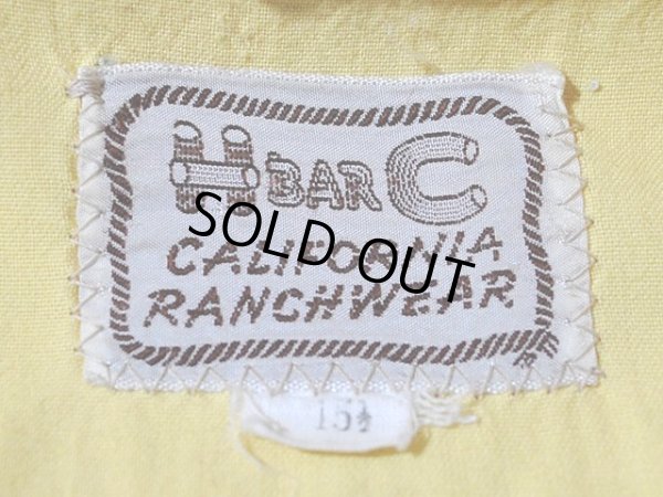 画像3: 1950s〜【HbarC】刺繍レーヨンウエスタンシャツ