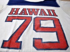 画像5: 1970s HAWAIIナンバリングフットボールTシャツ (5)
