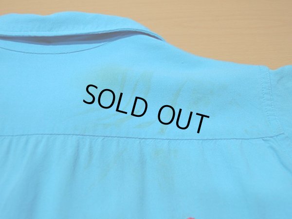 画像9: 1960s【KingLouie】チェーンステッチ刺繍レーヨンボーリングシャツ