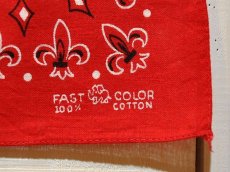 画像3: 1950s〜【ELEPHANT BRAND】FAST COLORバンダナ　百合の紋章柄 (3)