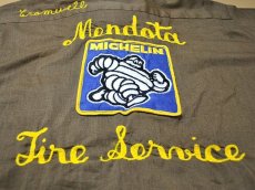 画像7: 1970s【KingLouie】チェーンステッチ刺繍ボーリングシャツ　MICHELIN (7)