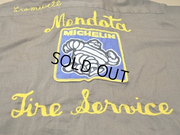 画像7: 1970s【KingLouie】チェーンステッチ刺繍ボーリングシャツ　MICHELIN