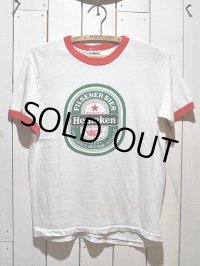 1980s【Heineken】BeerメーカーリンガーTシャツ