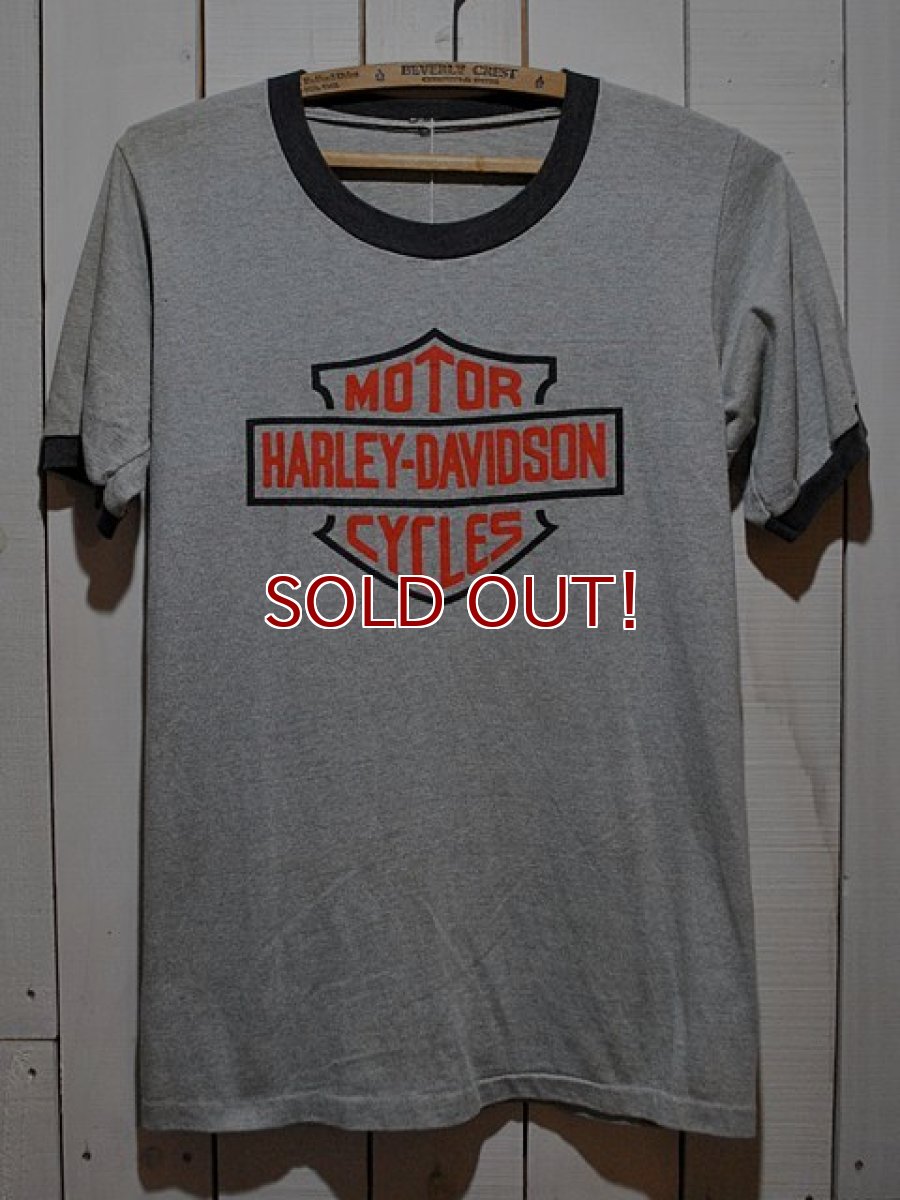 画像1: 1980s【HARLEY DAVIDSON】杢リンガーTシャツ (1)
