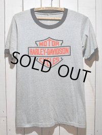 1980s【HARLEY DAVIDSON】杢リンガーTシャツ