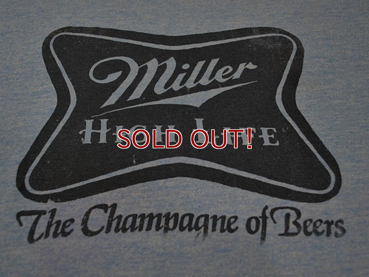 画像5: 〜1980s【Miller】Beerメーカー杢リンガーTシャツ (5)