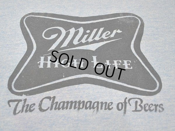 画像5: 〜1980s【Miller】Beerメーカー杢リンガーTシャツ