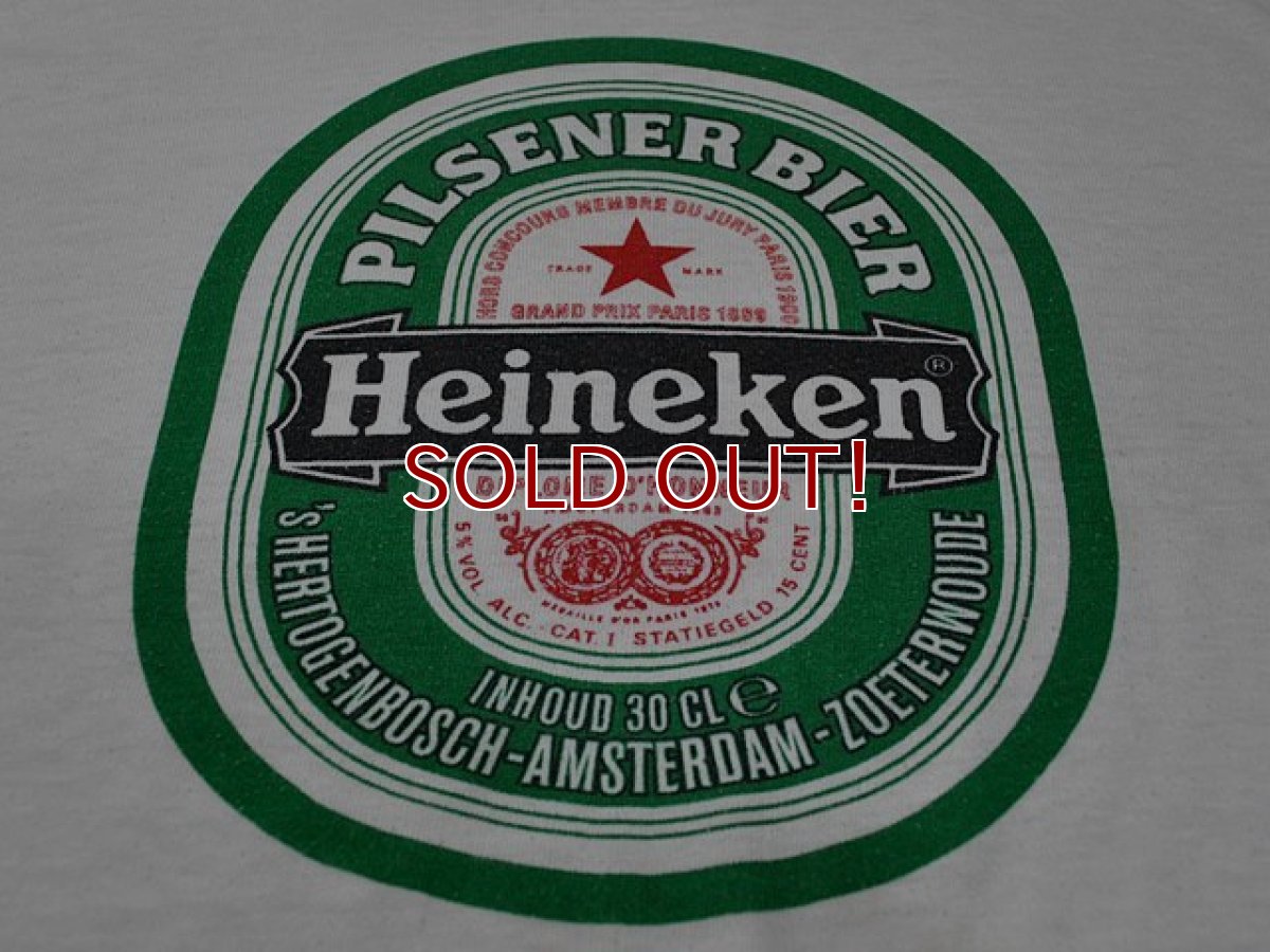 画像5: 1980s【Heineken】BeerメーカーリンガーTシャツ (5)