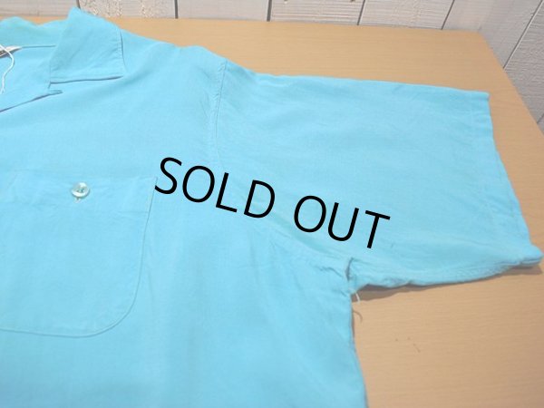 画像5: 1960sチェーンステッチ刺繍レーヨンボーリングシャツ