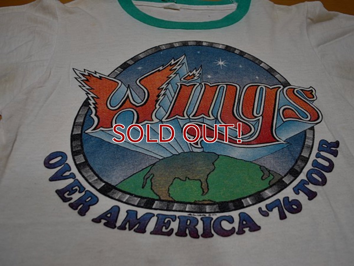 画像5: 1970s Wings OVER AMERICA ’76 TOURリンガーTシャツ (5)