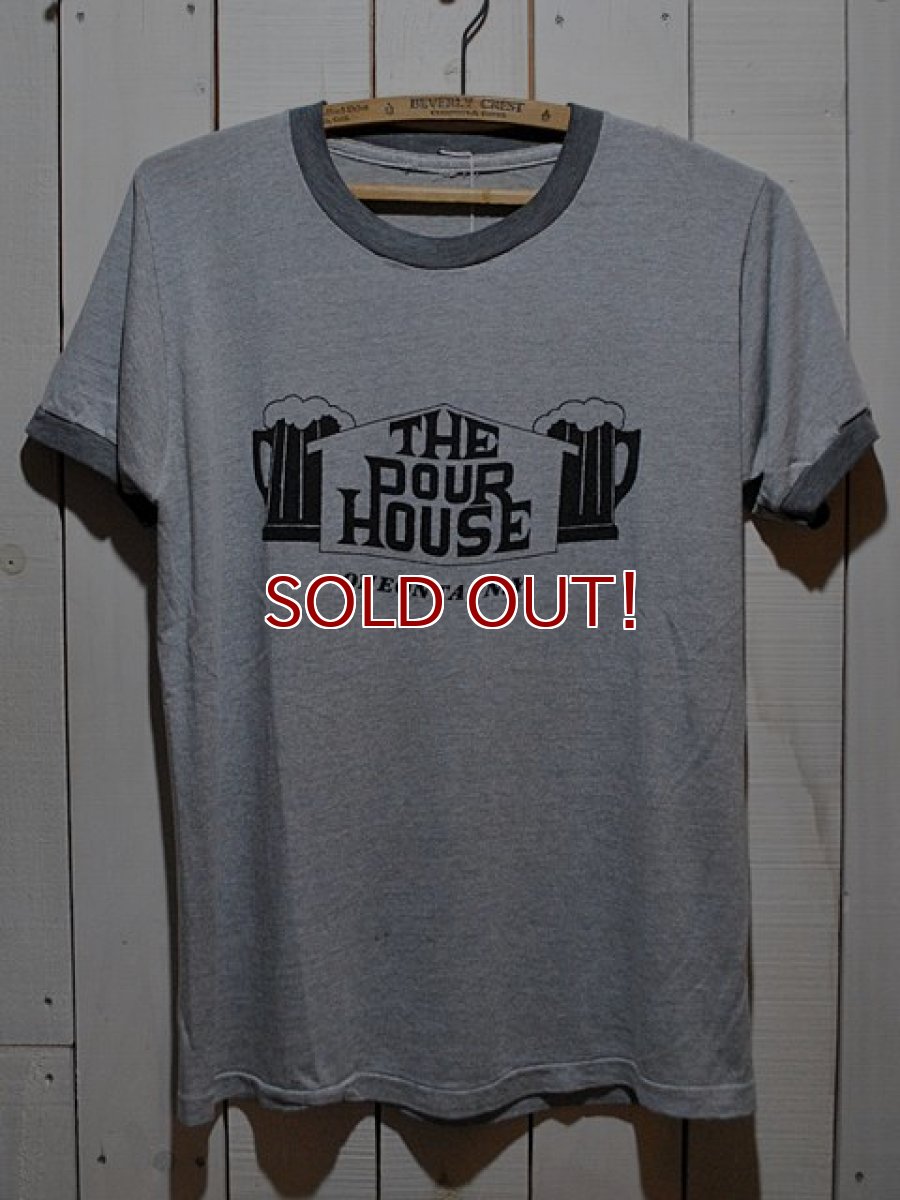 画像1: 1980s THE POUR HOUSE杢リンガーTシャツ  (1)