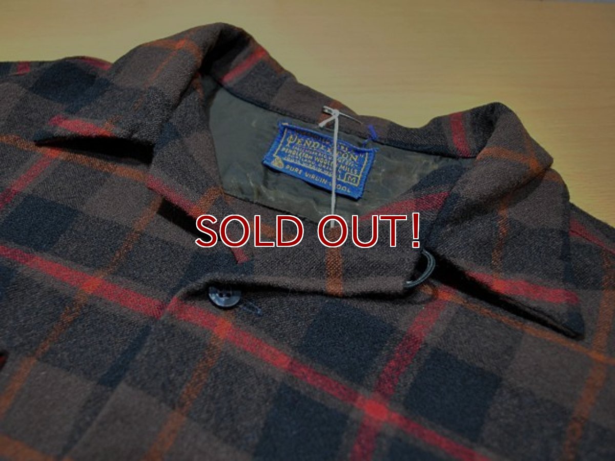 画像5: 1960s【PENDLETON】ウールシャツ　黒×茶 (5)