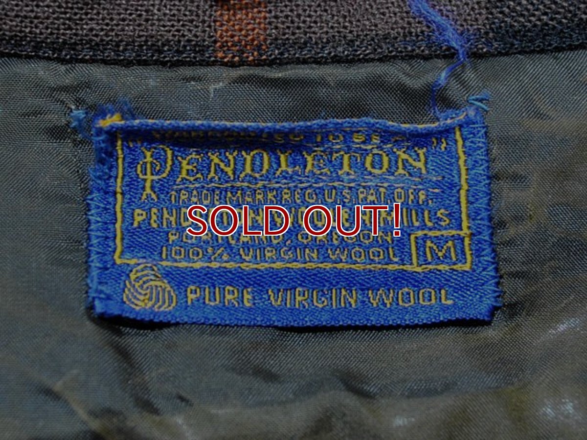 画像3: 1960s【PENDLETON】ウールシャツ　黒×茶 (3)