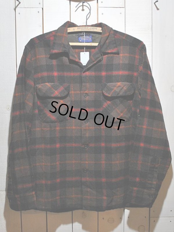 画像1: 1960s【PENDLETON】ウールシャツ　黒×茶