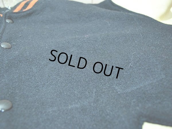 画像11: 1980s【BUTWIN】チェーンステッチ刺繍袖レザースタジャン　Black