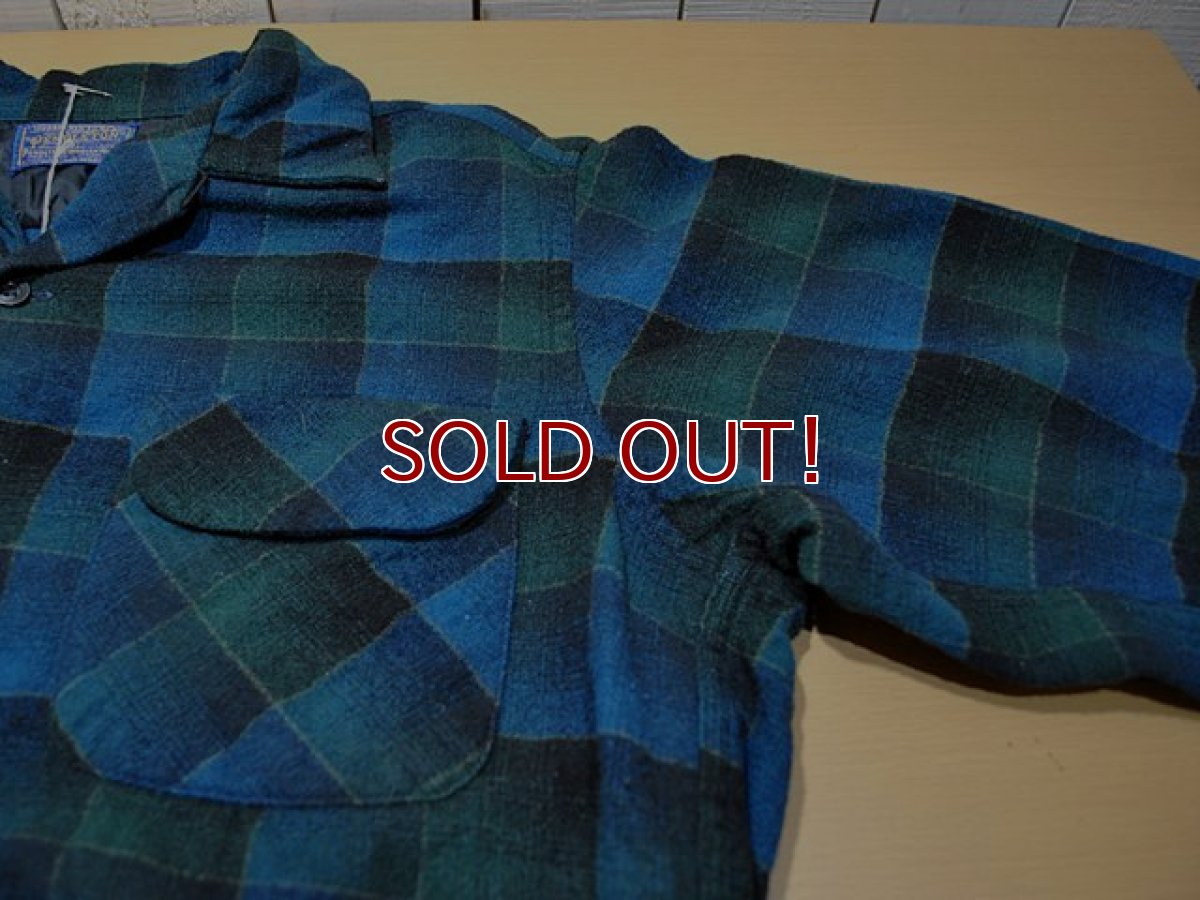 画像6:  1950s【PENDLETON】ウールシャツ 　オンブレ (6)
