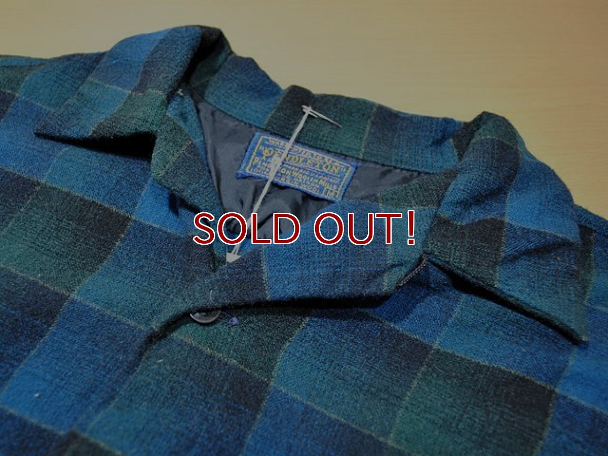 画像5:  1950s【PENDLETON】ウールシャツ 　オンブレ (5)