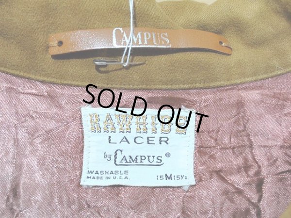 画像3: 1960s【CAMPUS】モールスキンレースアップシャツ 