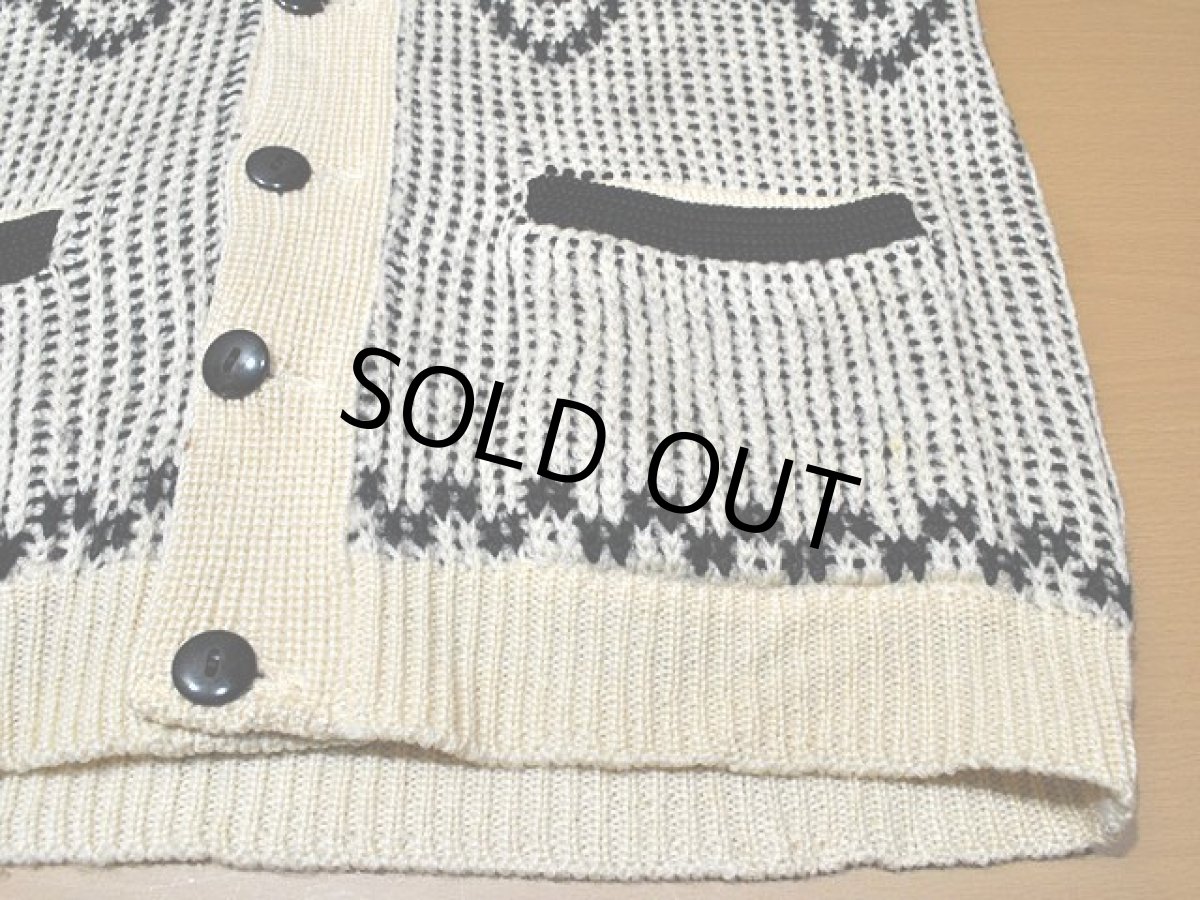 画像7: 1950s【Rambern】ショールカラーニットカーディガン (7)